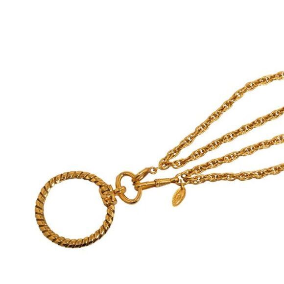 Chanel Double Chain Loupe Necklace - Picture 3 of 8